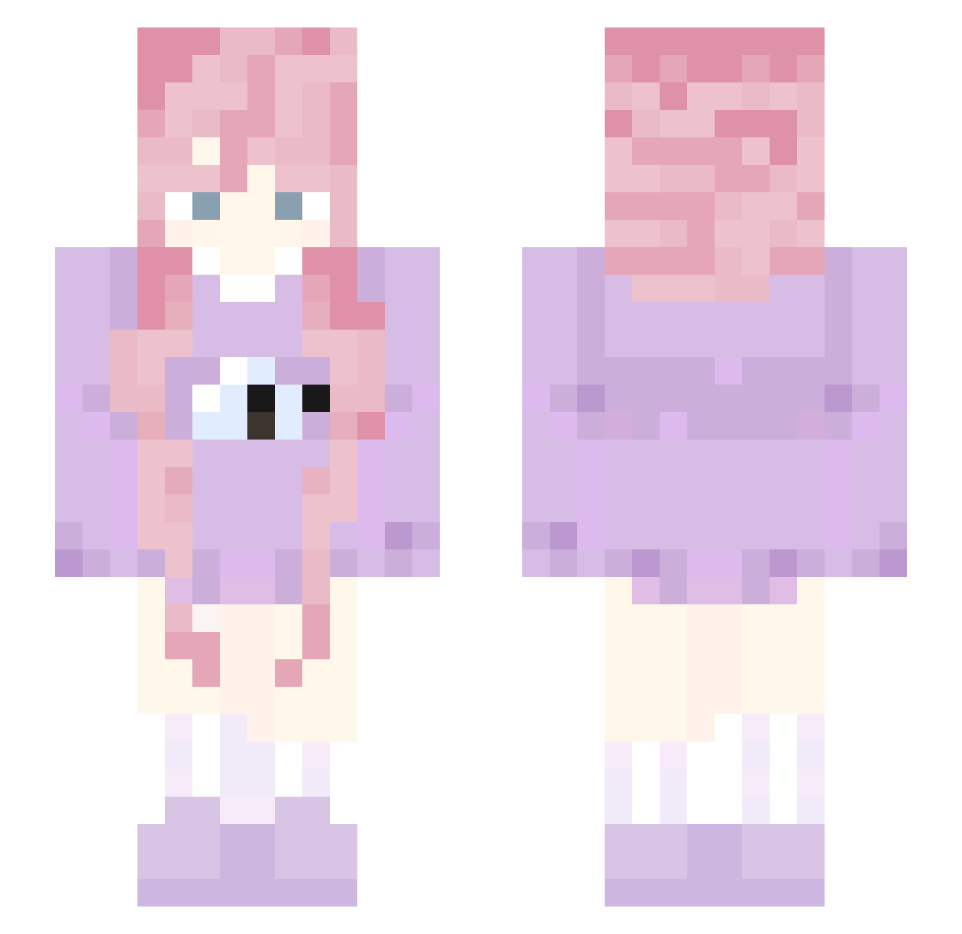 alexthehoopy Minecraft skin, front and back view