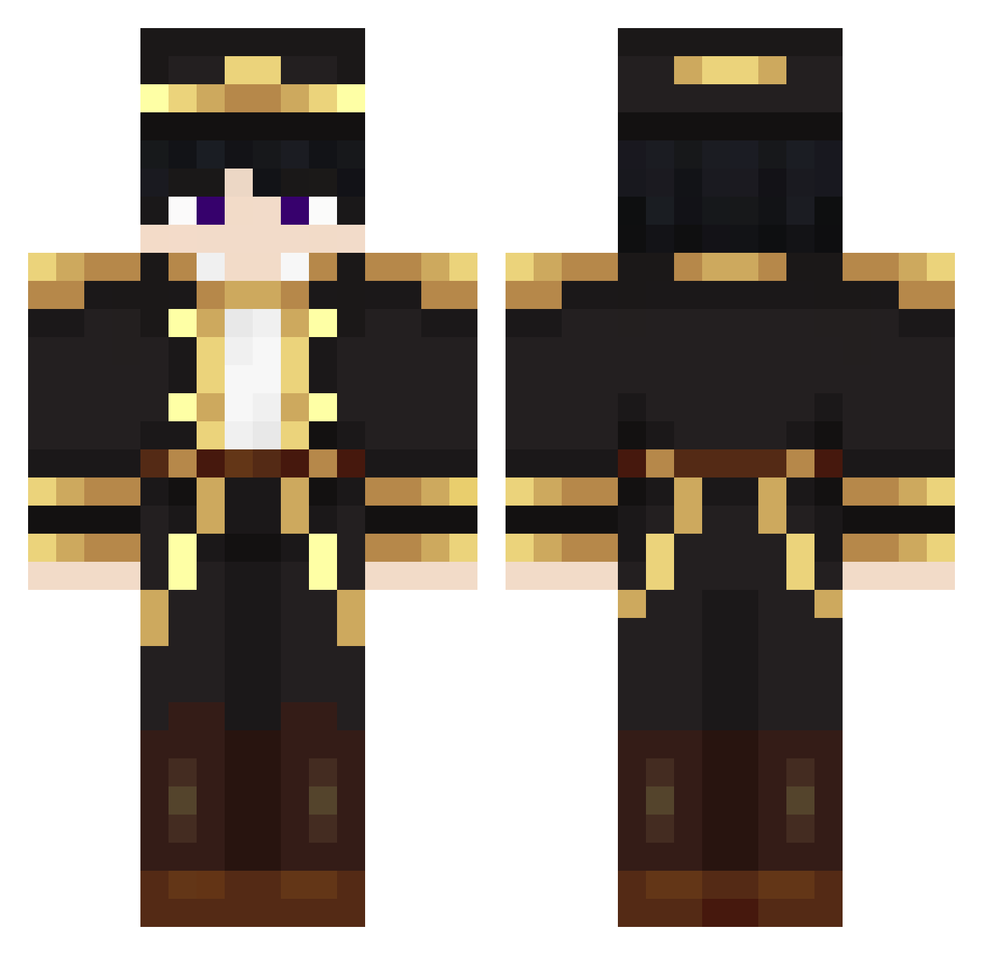 VoidWalker0415 Minecraft skin, front and back view