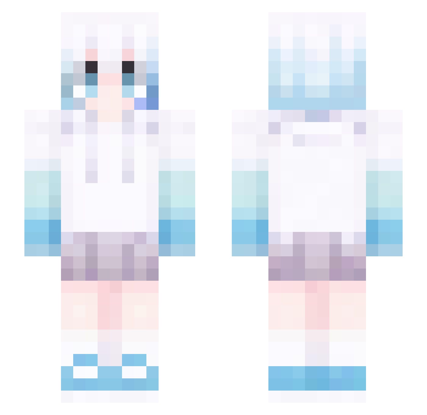 Plorinda Minecraft skin, front and back view