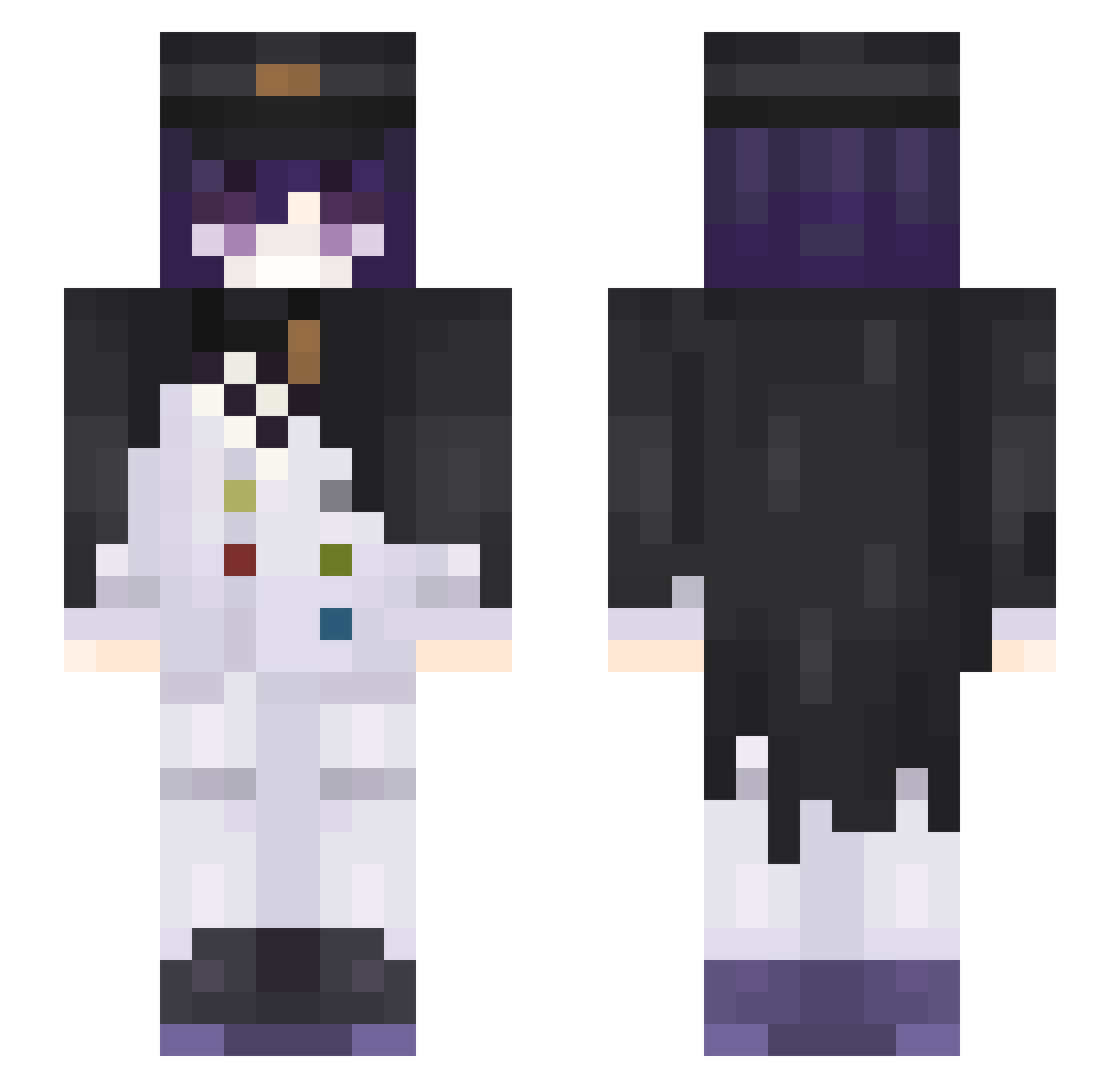 kokichiioma Minecraft skin, front and back view