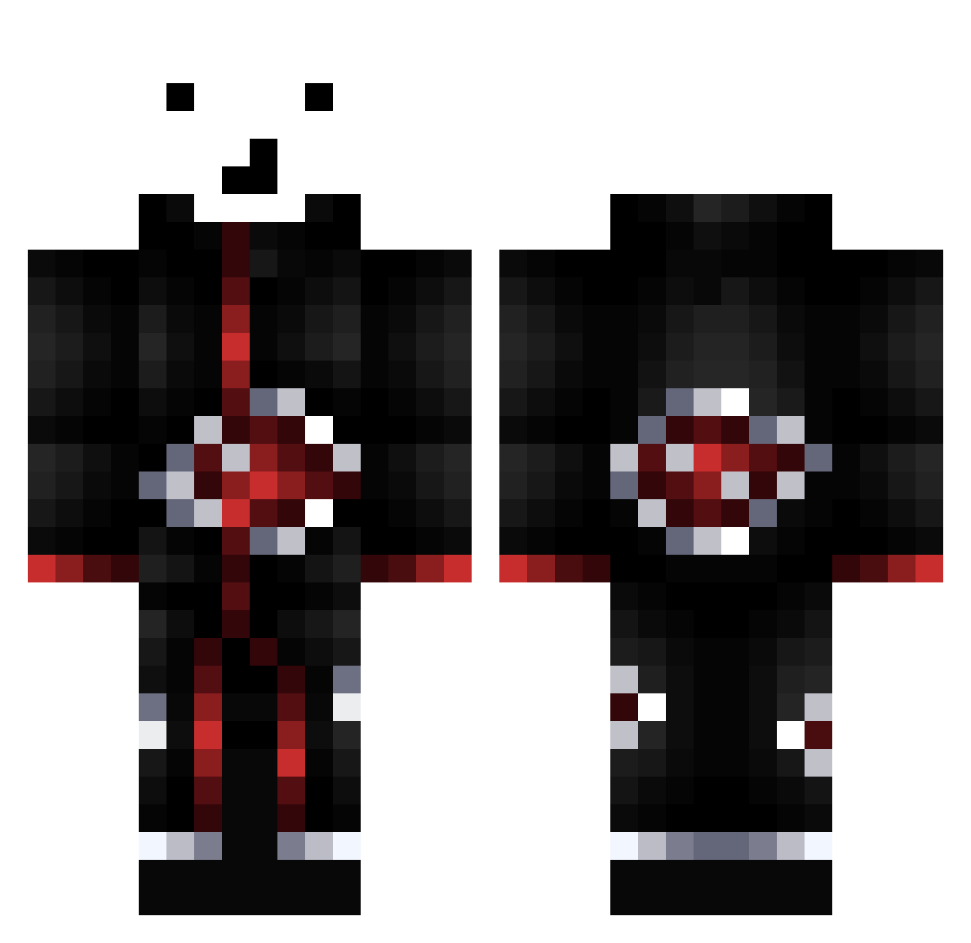 MOREJR Minecraft skin, front and back view