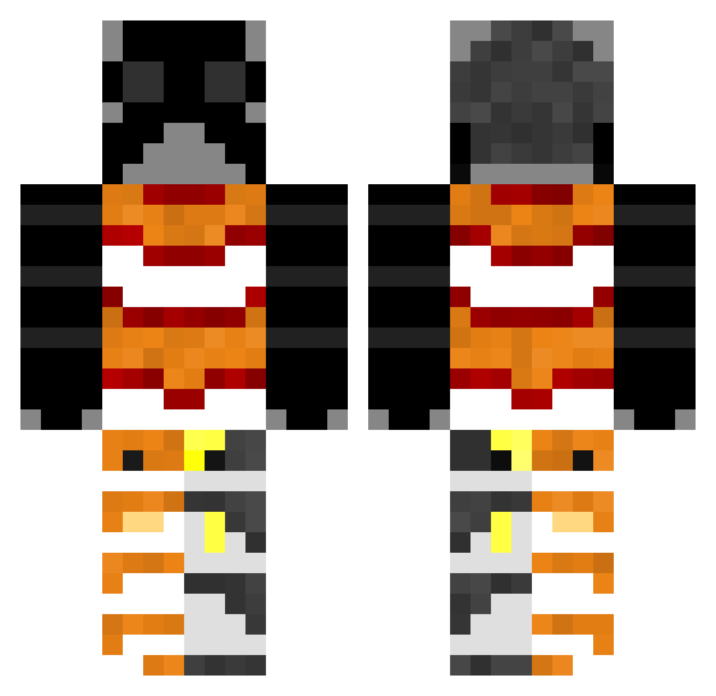 TankFish126 Minecraft skin, front and back view