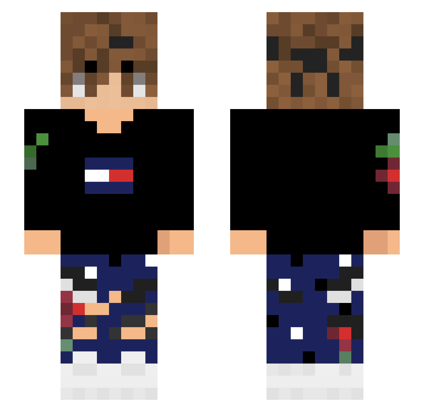 dozzina010 Minecraft skin, front and back view