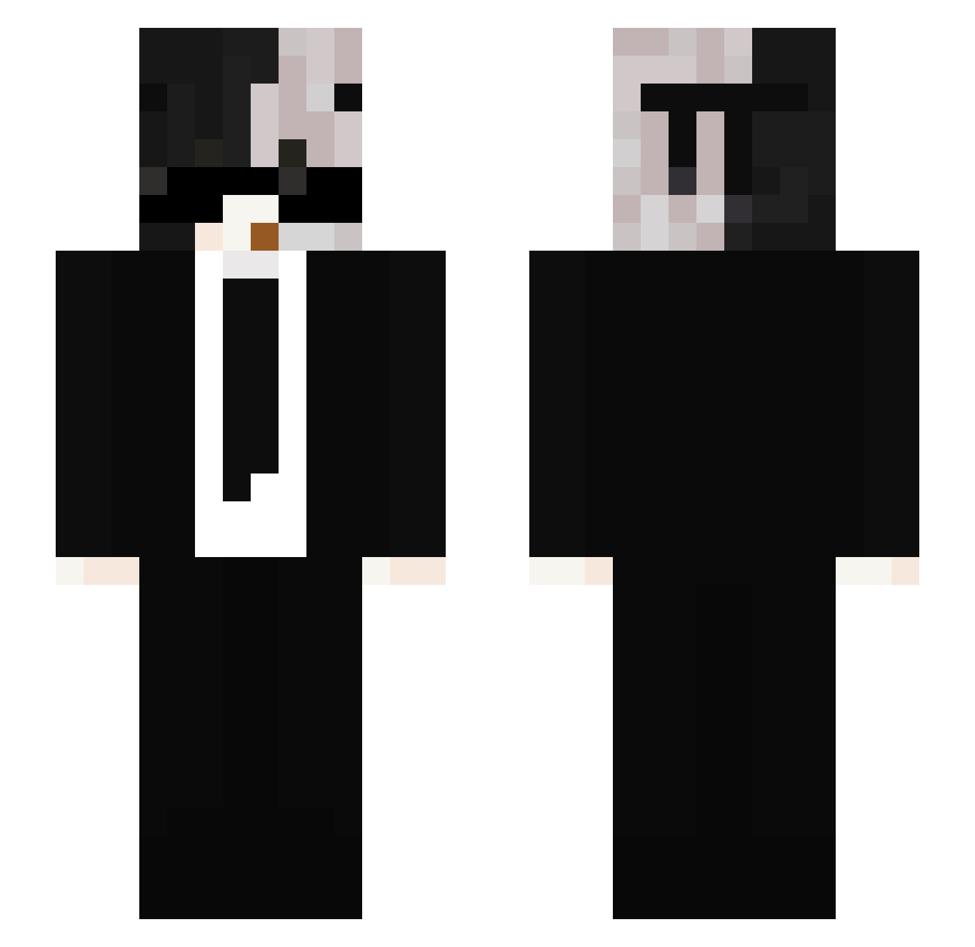 uu_w Minecraft skin, front and back view