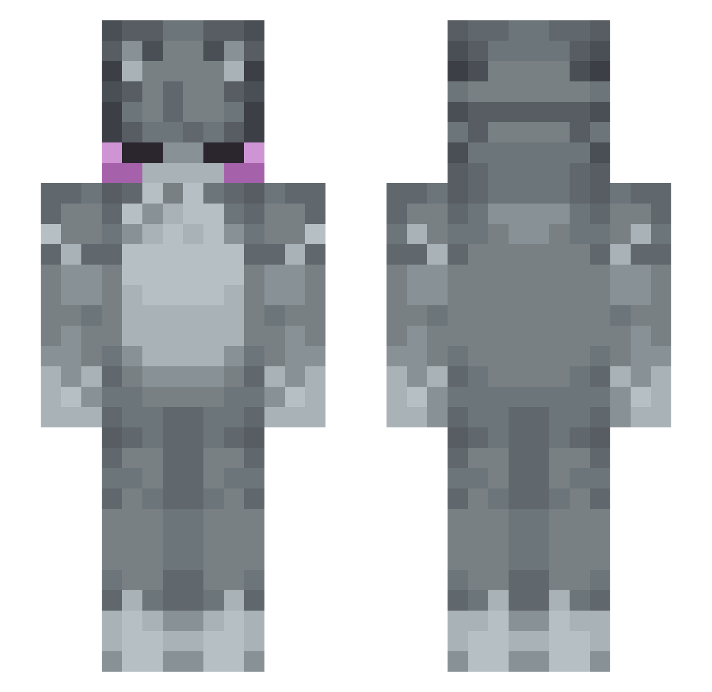 SobziDum Minecraft skin, front and back view