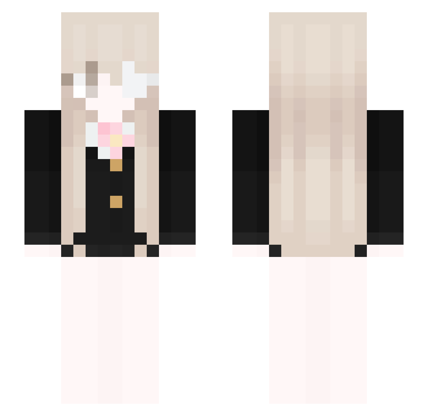 Pegatinaas Minecraft skin, front and back view