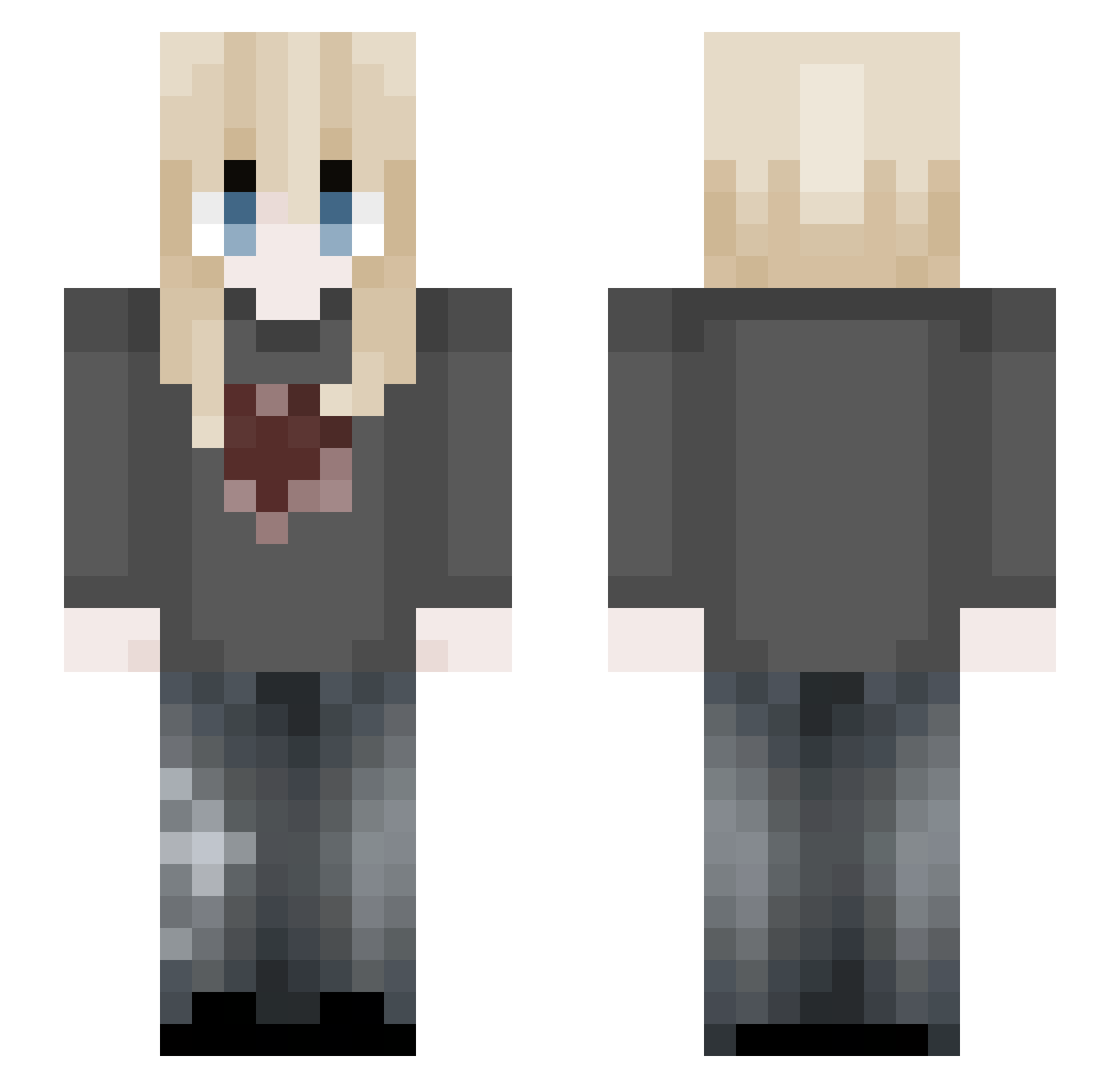 Statystyki_HIV Minecraft skin, front and back view
