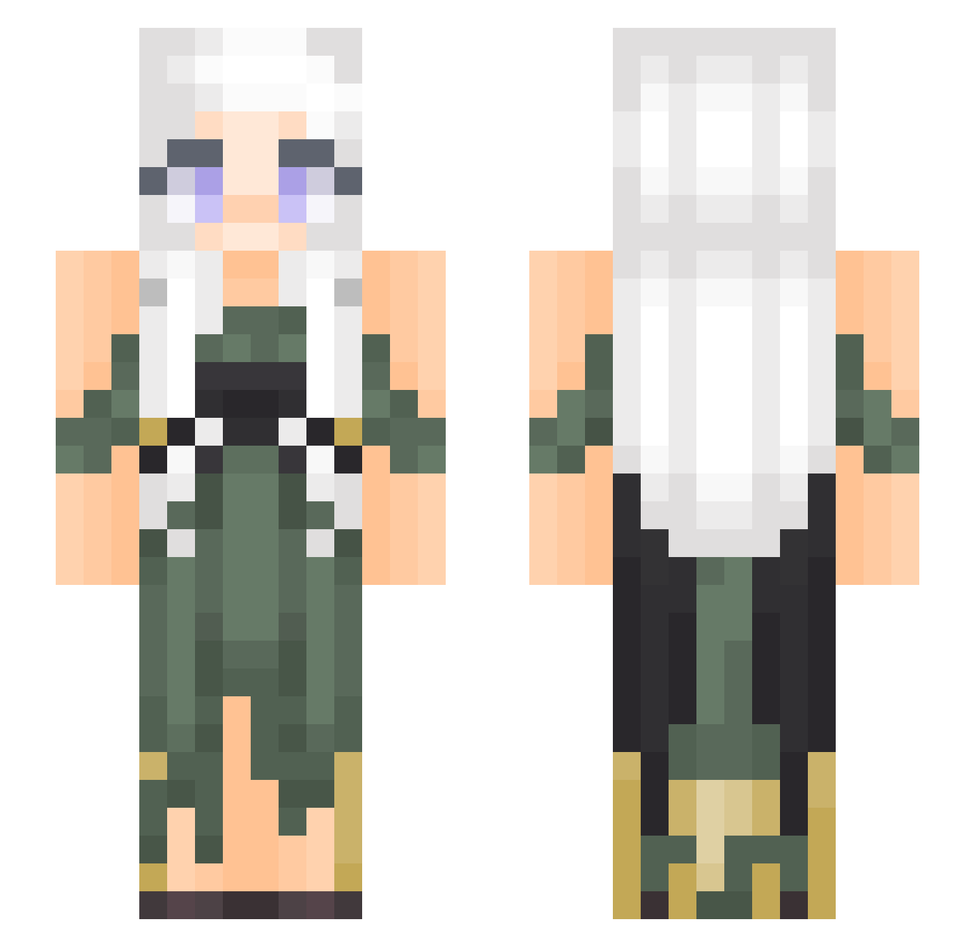 BlondieBluz6115 Minecraft skin, front and back view