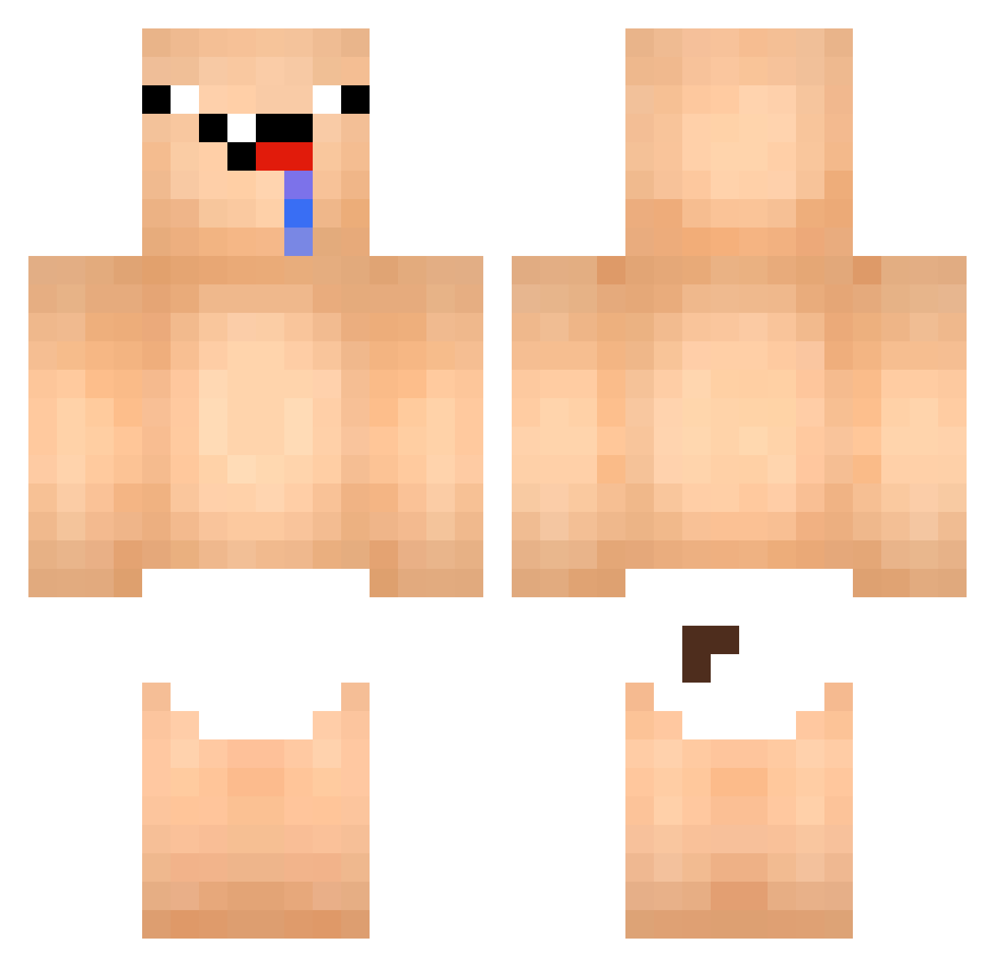 Sussy_did_fart Minecraft skin, front and back view