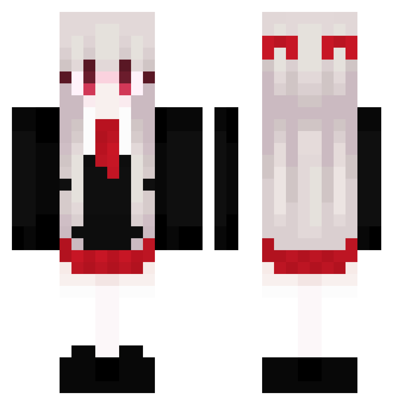 GUGU956 Minecraft skin, front and back view