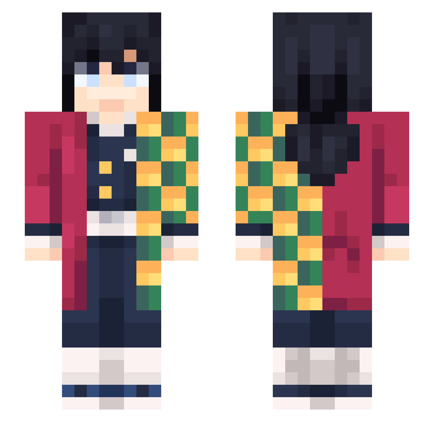 Chasers1 Minecraft skin, front and back view