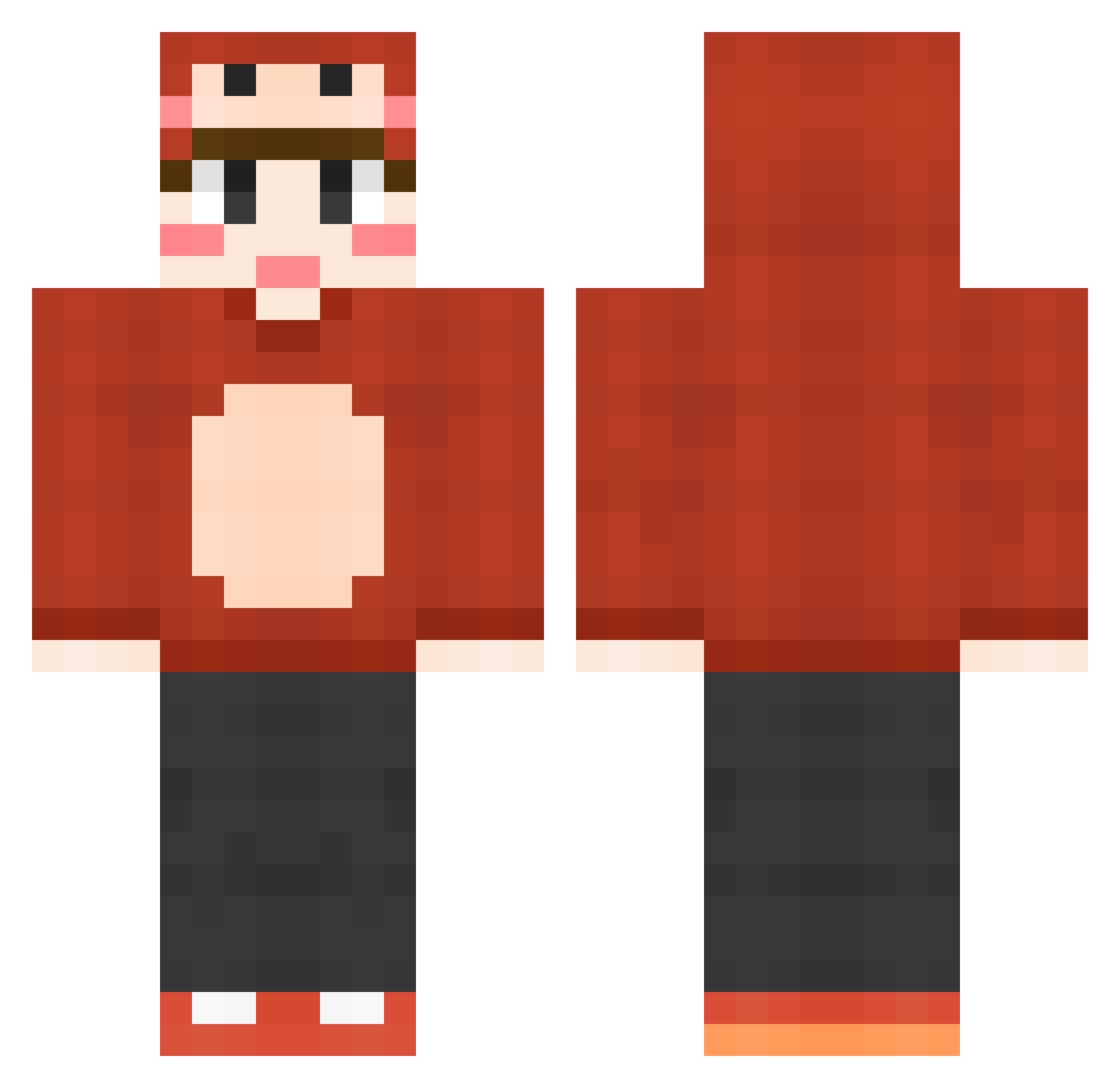 Yeouido Minecraft skin, front and back view