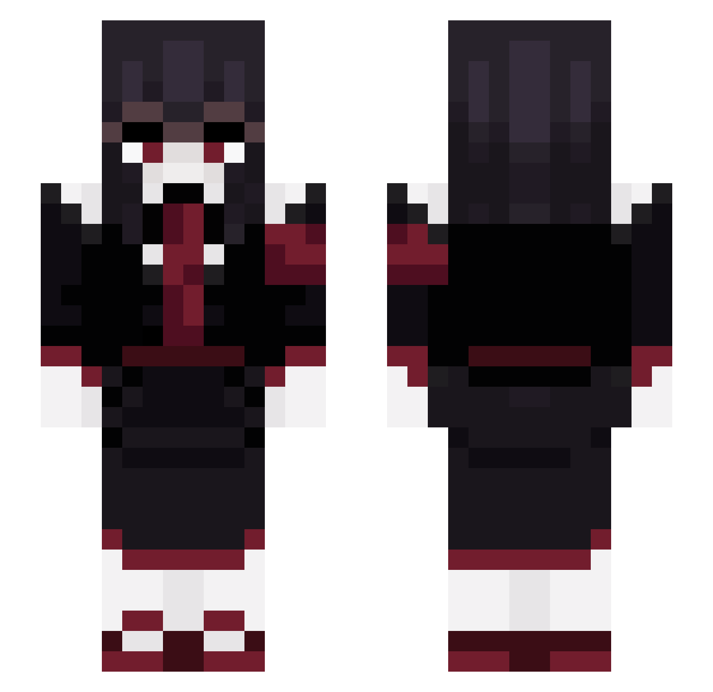 oneminn Minecraft skin, front and back view