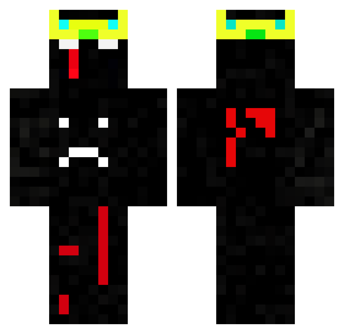 monsterXanant Minecraft skin, front and back view