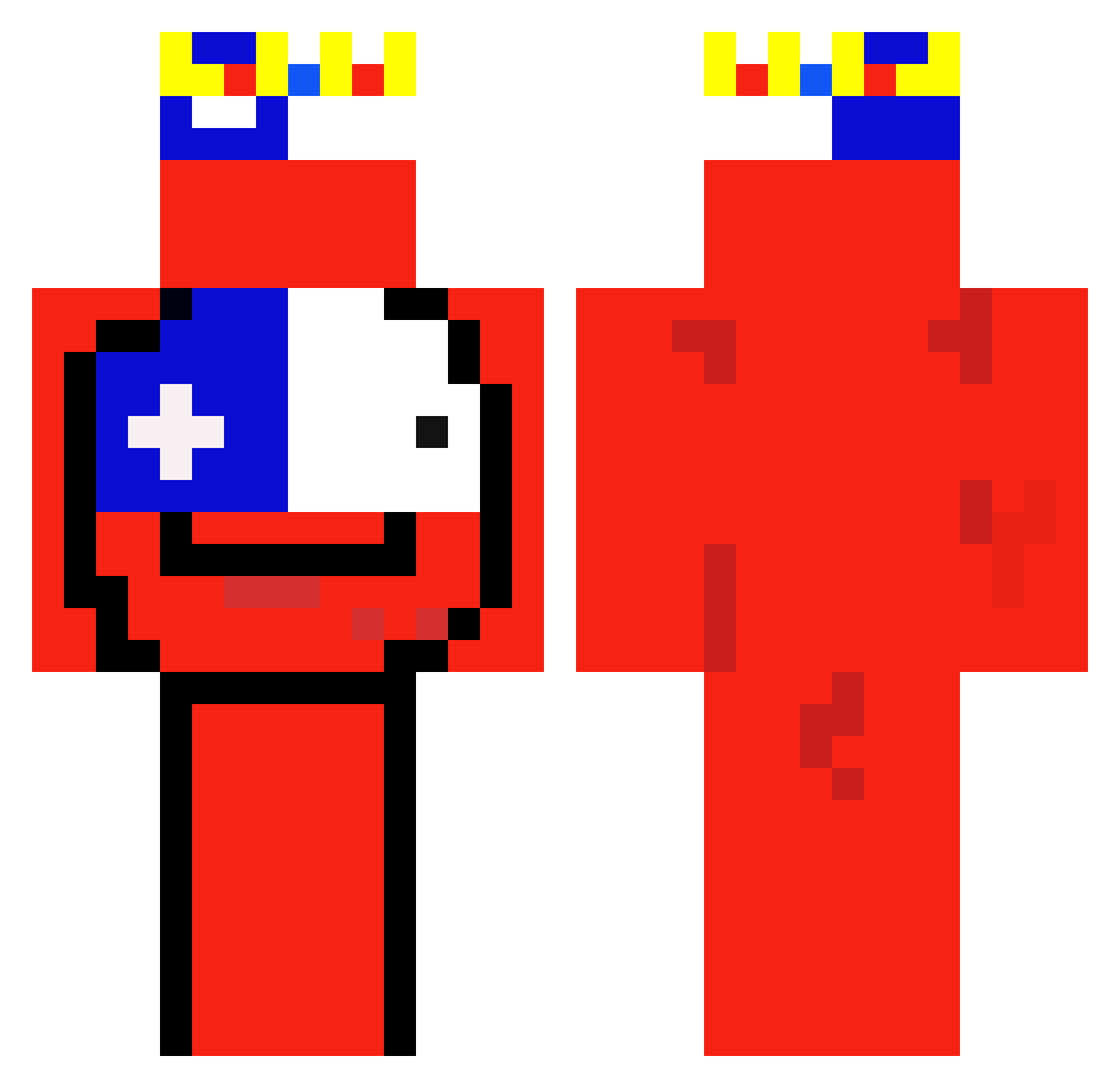 zyhn99 Minecraft skin, front and back view
