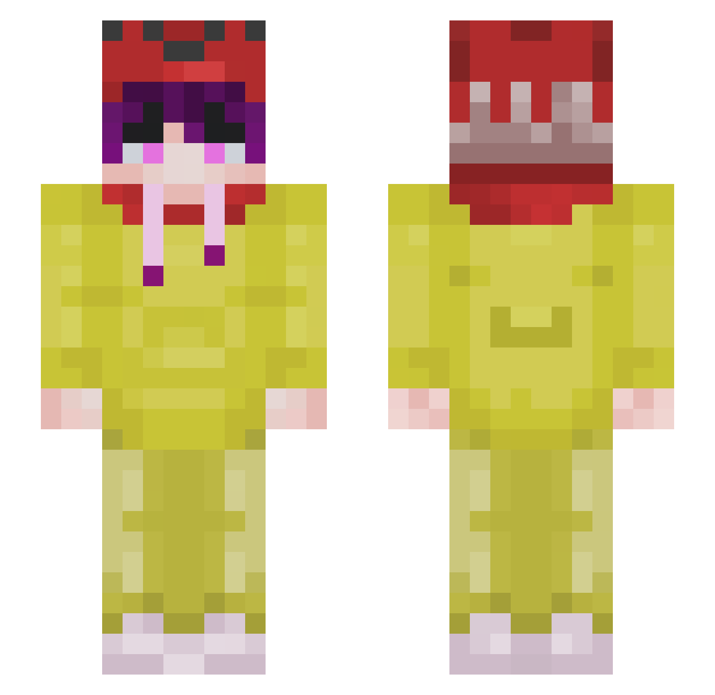 spepu Minecraft skin, front and back view