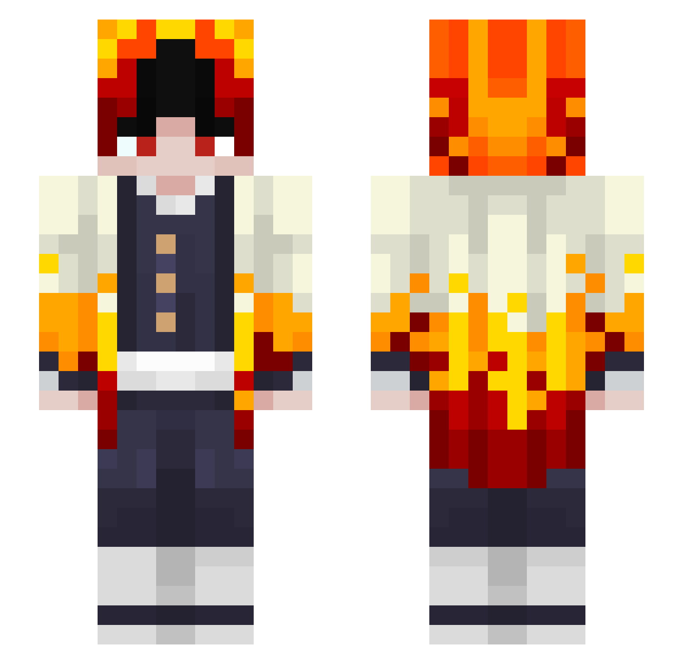 Lexqn Minecraft skin, front and back view