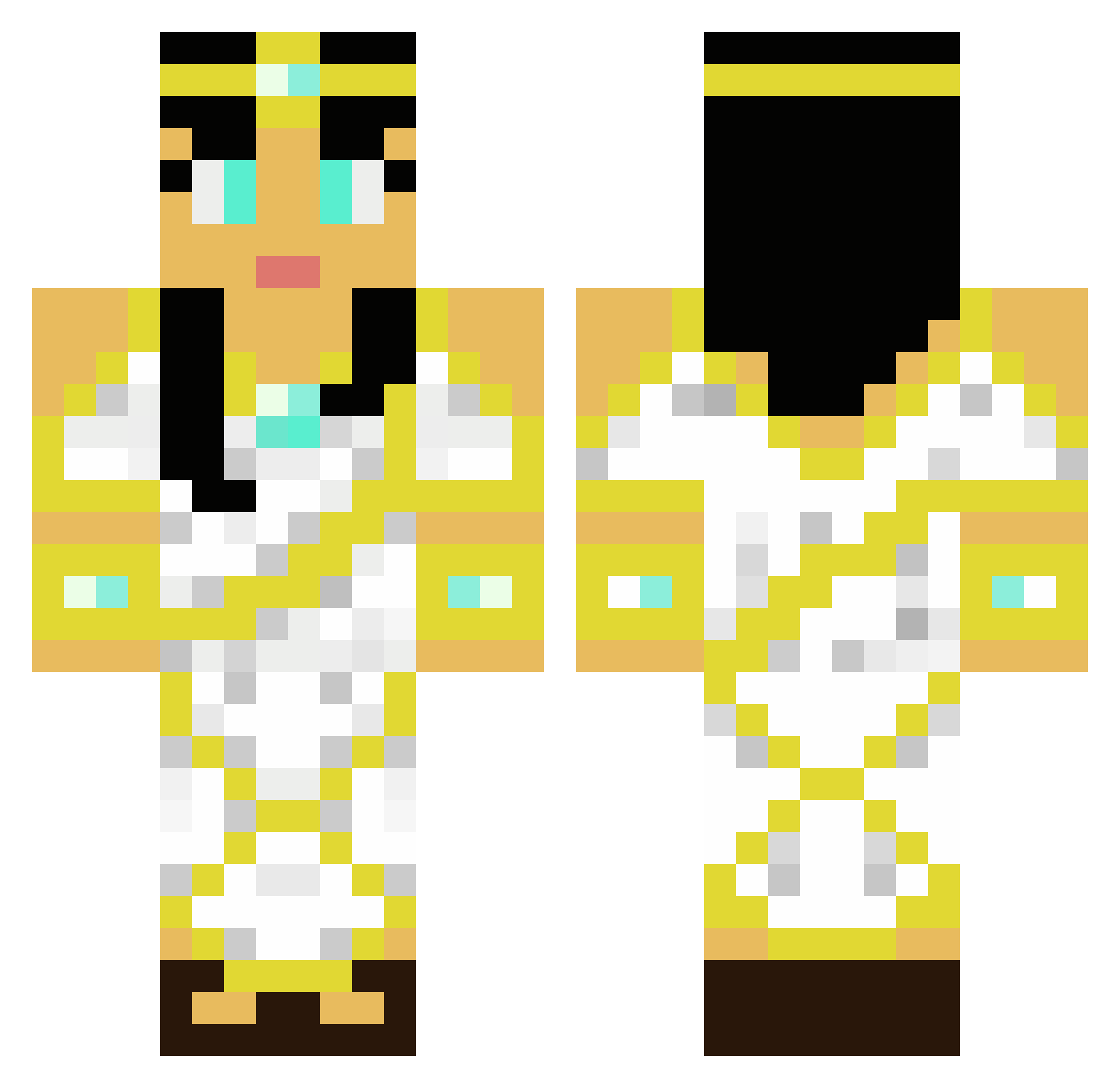 Veradis Minecraft skin, front and back view