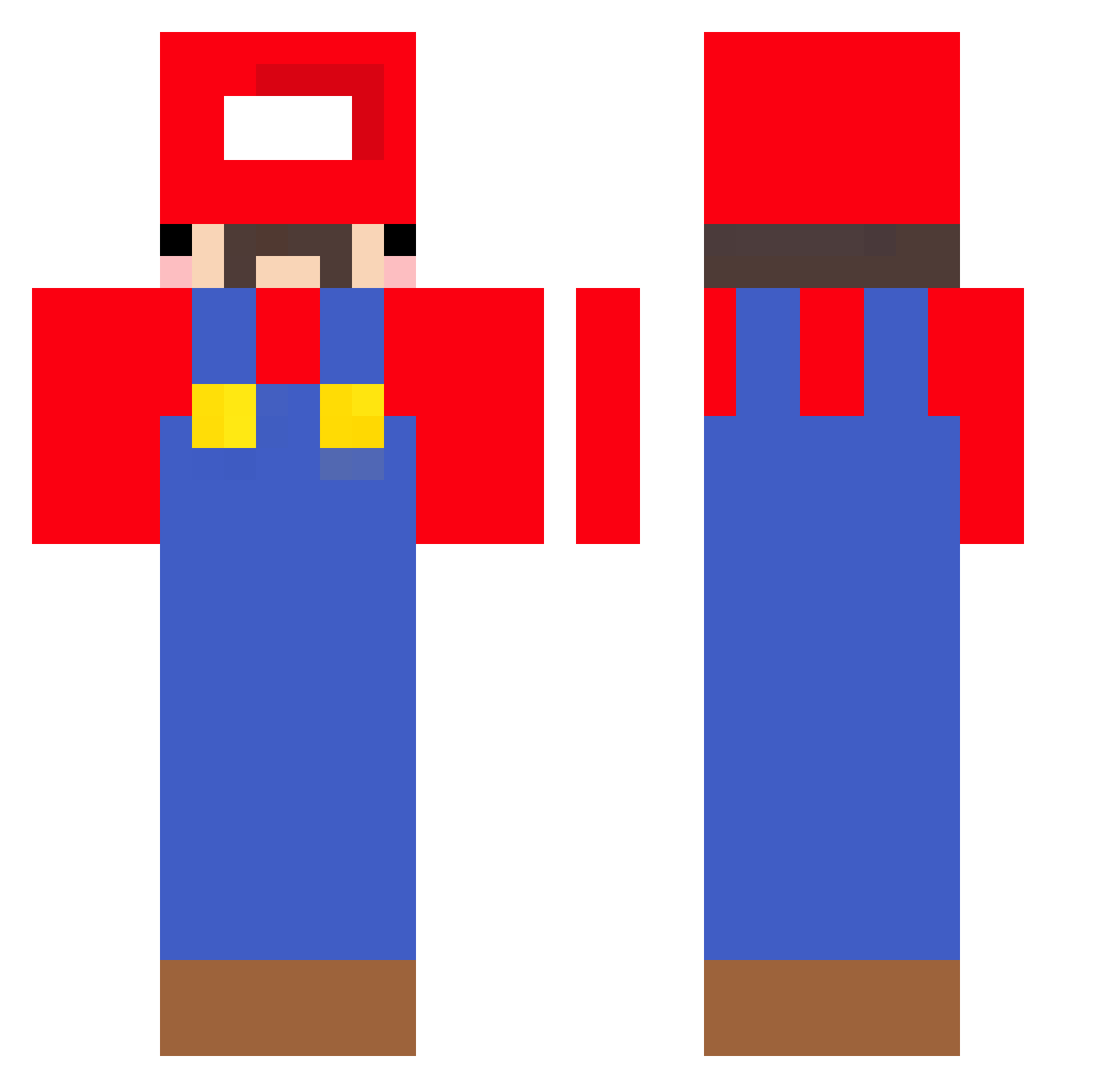 Raqashi Minecraft skin, front and back view