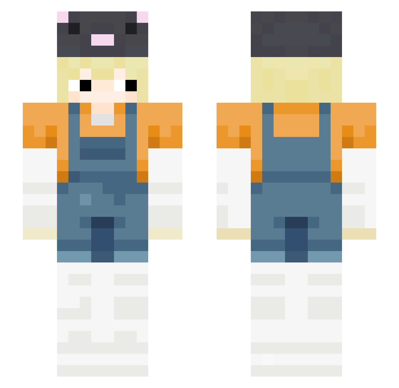 3m1nence Minecraft skin, front and back view