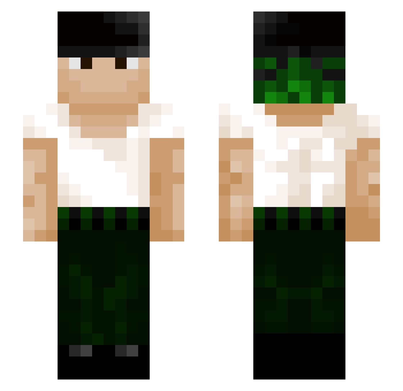 JoeyLifts Minecraft skin, front and back view