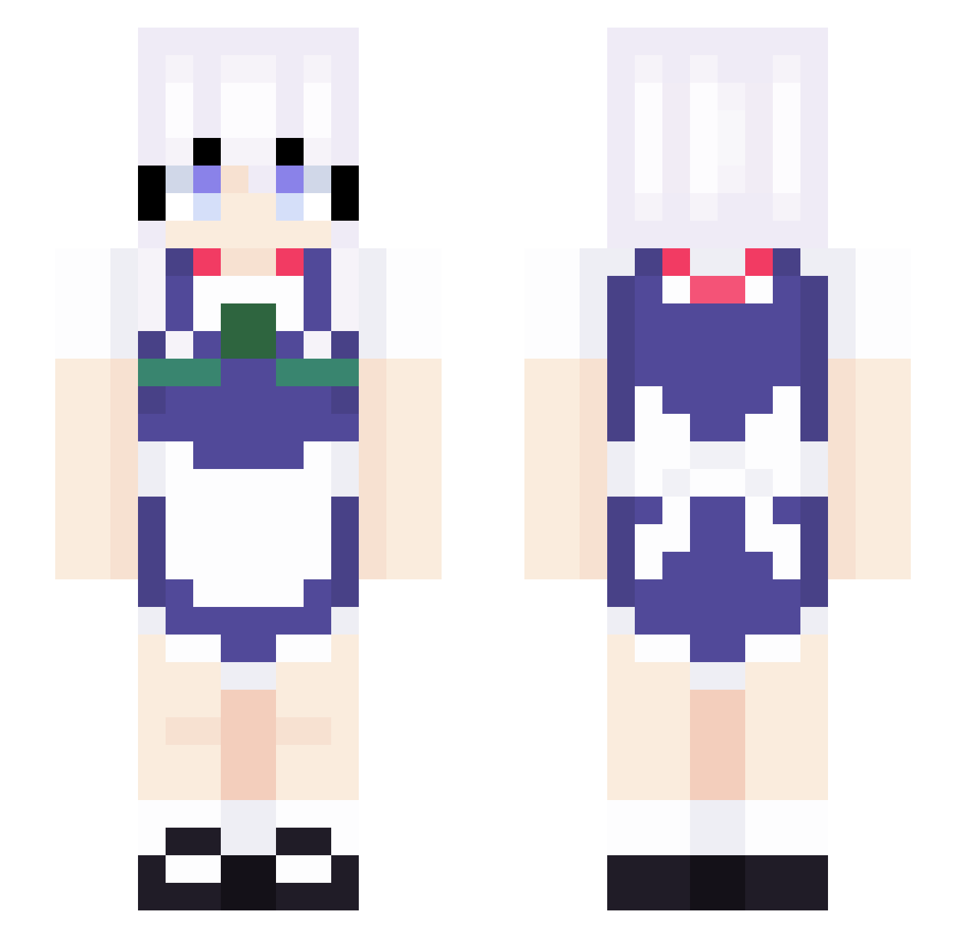 LeonUnlegendary Minecraft skin, front and back view