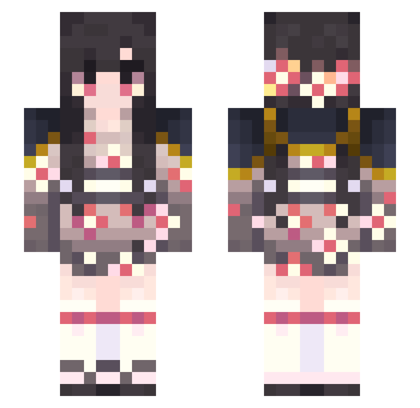 Kasper_0 Minecraft skin, front and back view