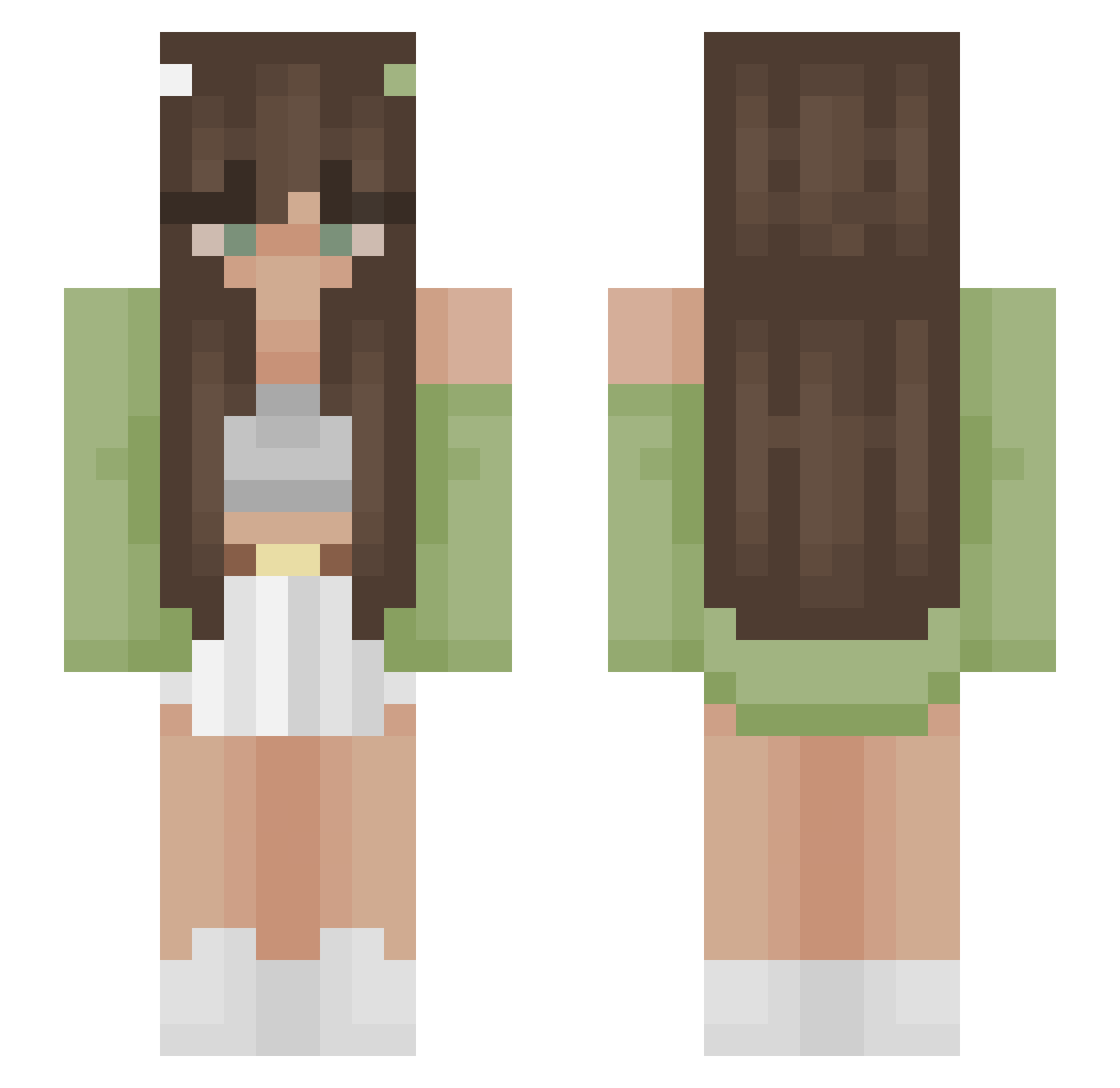UnlustigHDYT Minecraft skin, front and back view