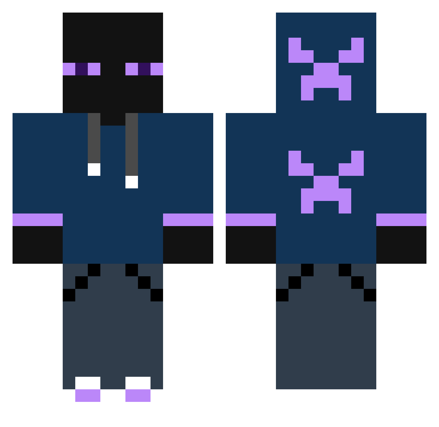 RangerfuddYT Minecraft skin, front and back view
