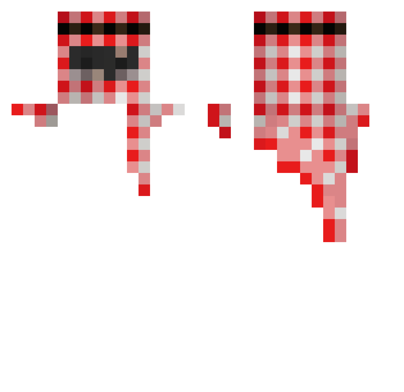 Vibo69 Minecraft skin, front and back view