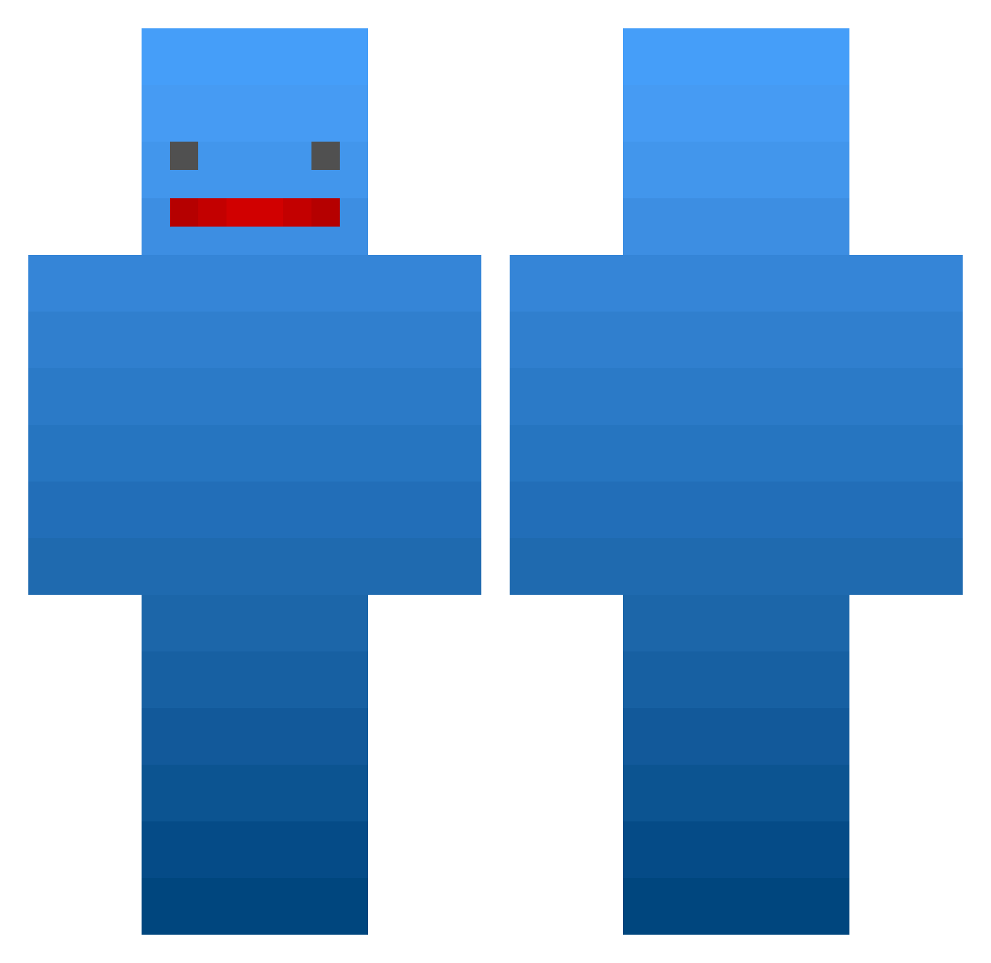 spicyness Minecraft skin, front and back view