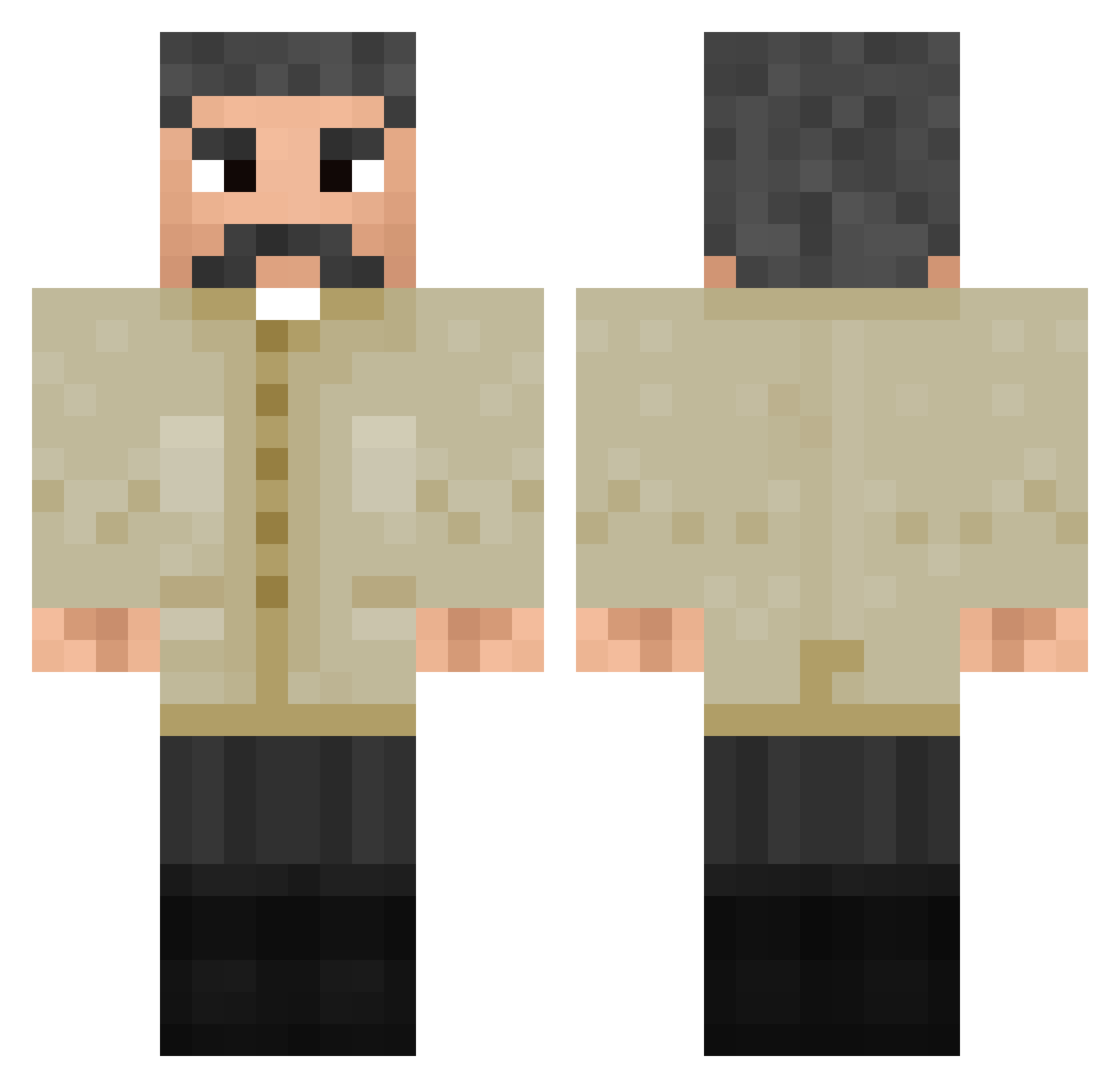 KultureKalash Minecraft skin, front and back view