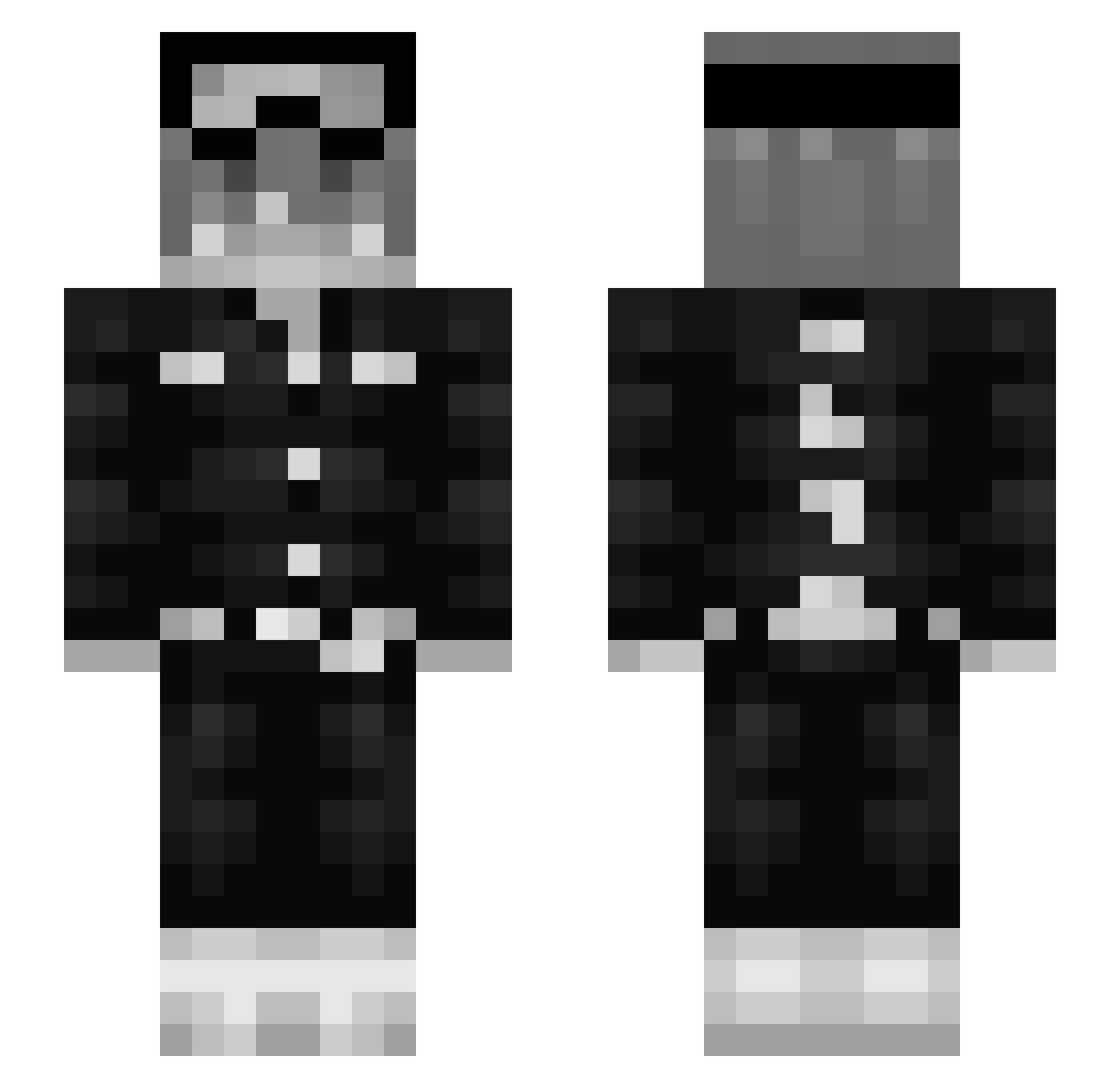 TochkaDominator Minecraft skin, front and back view