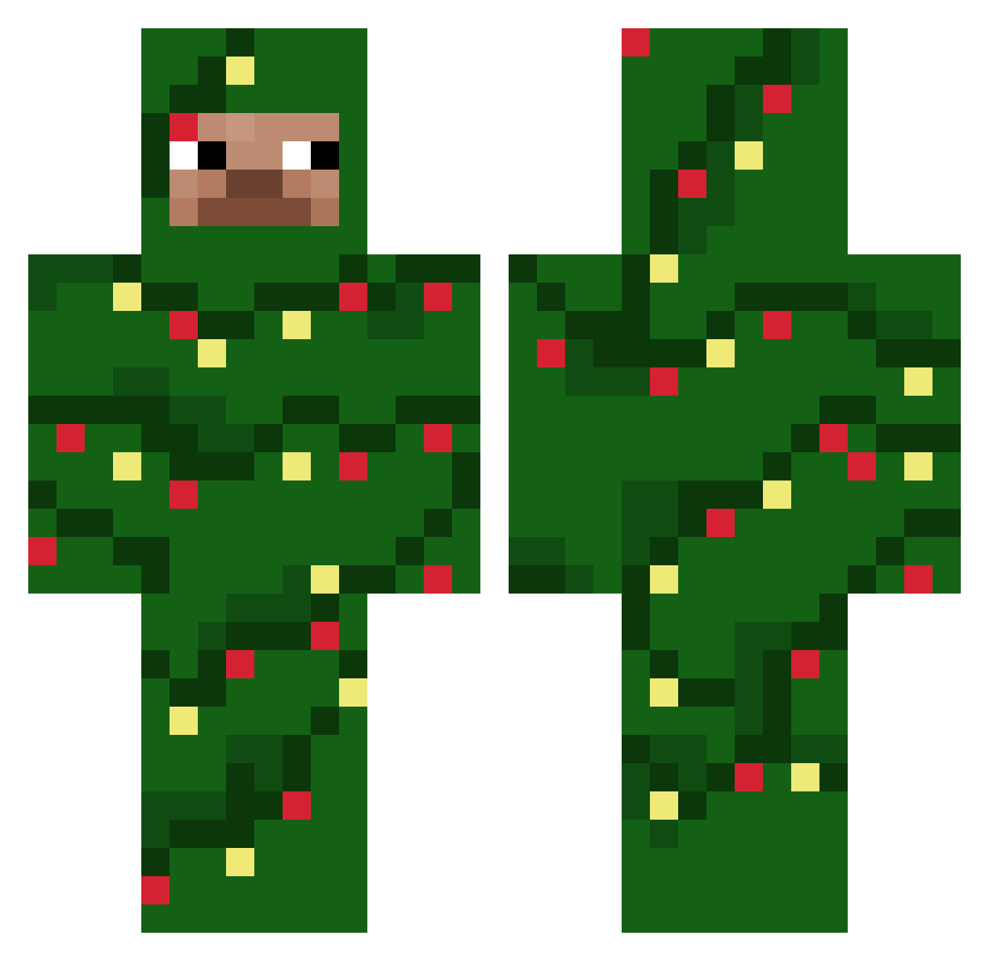 mozdies Minecraft skin, front and back view