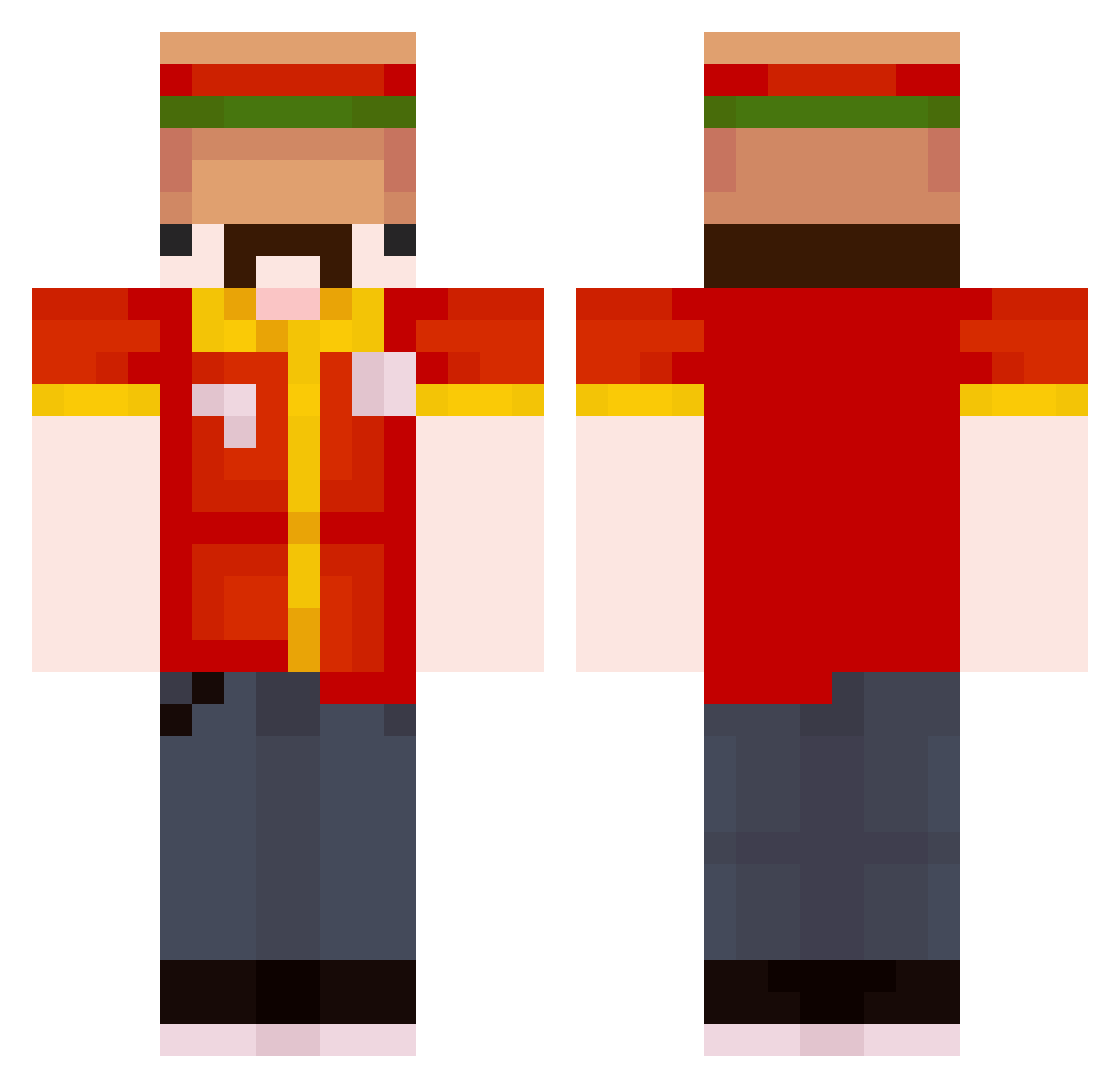 Magodecraft117 Minecraft skin, front and back view