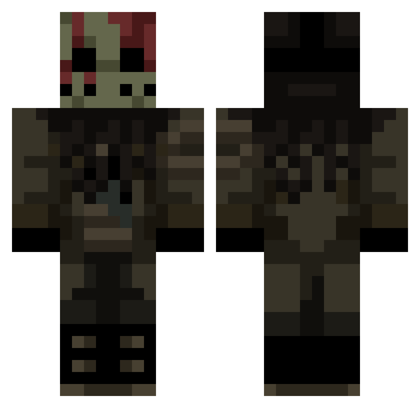 TheChaosElite Minecraft skin, front and back view