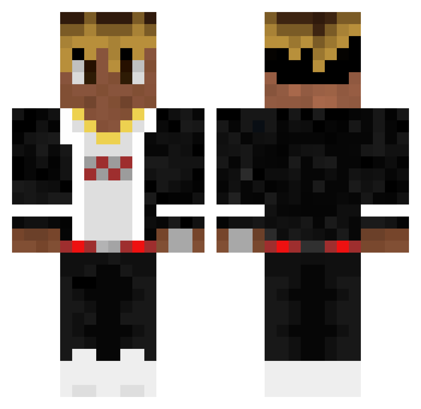 Portefeuille Minecraft skin, front and back view