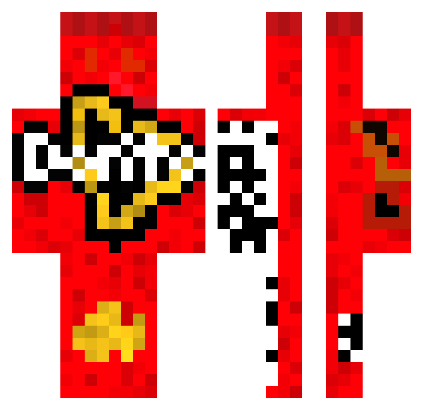 xenfrr Minecraft skin, front and back view