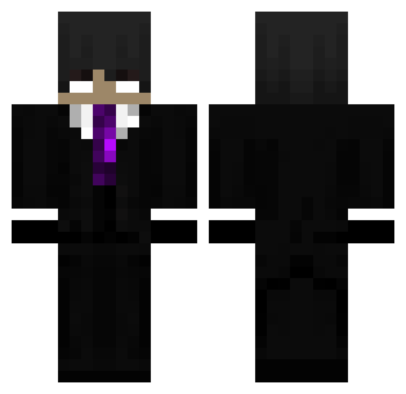 Carboz Minecraft skin, front and back view