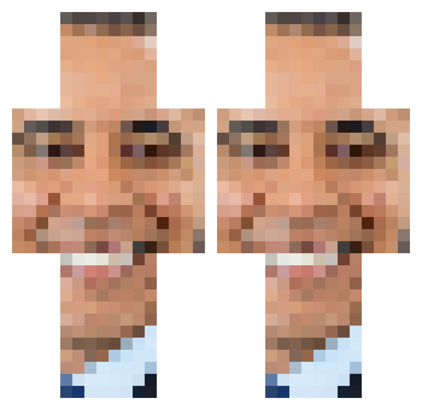 samarakone Minecraft skin, front and back view