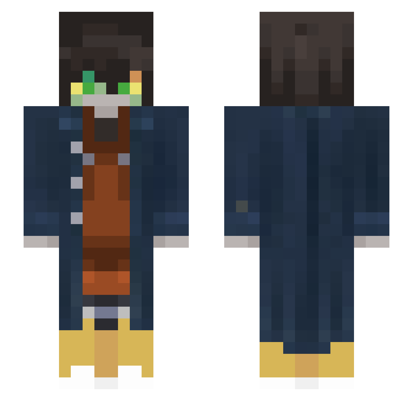 Yukeyo Minecraft skin, front and back view