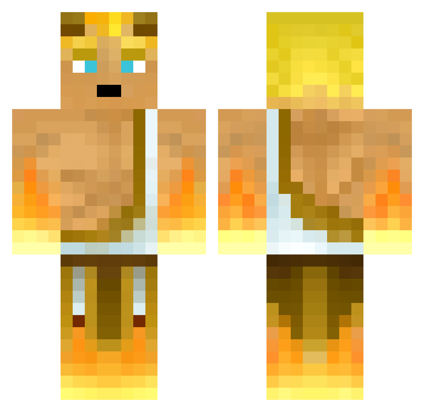 Lix_14 Minecraft skin, front and back view