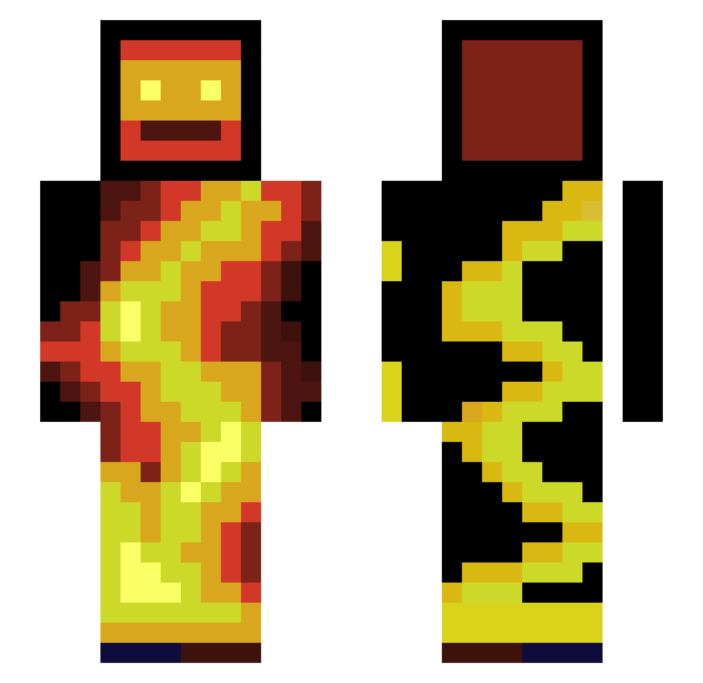 JakubPiorun67 Minecraft skin, front and back view