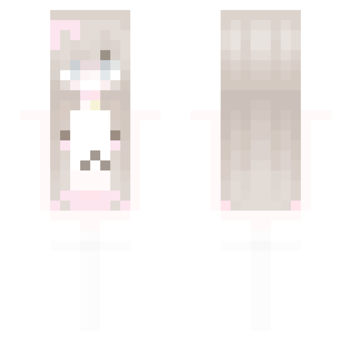 Inkies Minecraft skin, front and back view