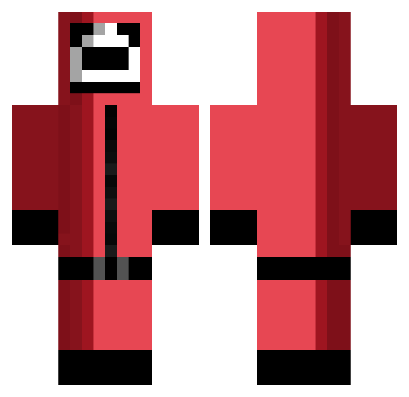 TR1T0NY Minecraft skin, front and back view