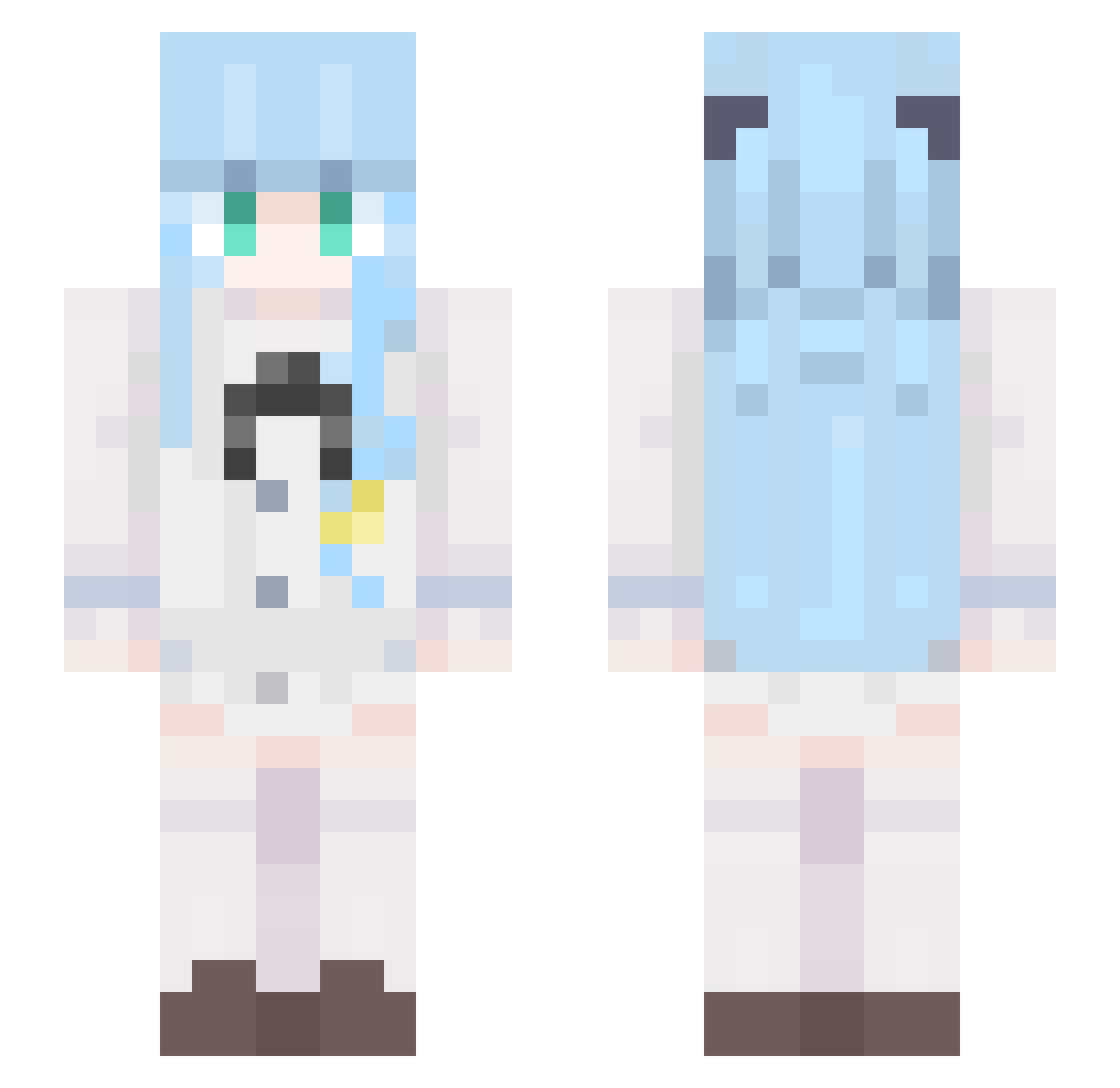 Sta_0101 Minecraft skin, front and back view