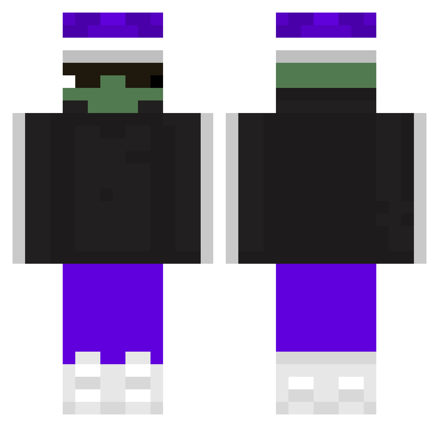 pvpklepa Minecraft skin, front and back view
