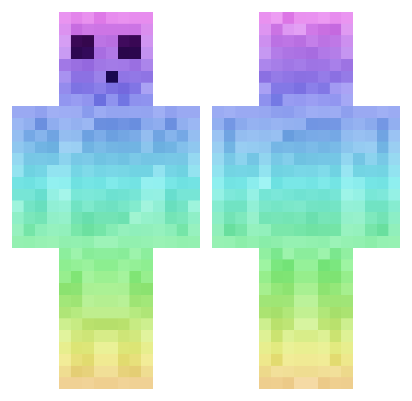 XxSergioLDCxX Minecraft skin, front and back view