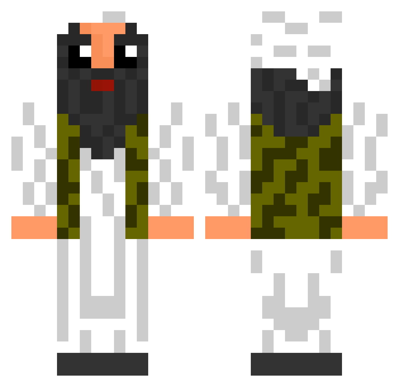 Bochenekyt Minecraft skin, front and back view