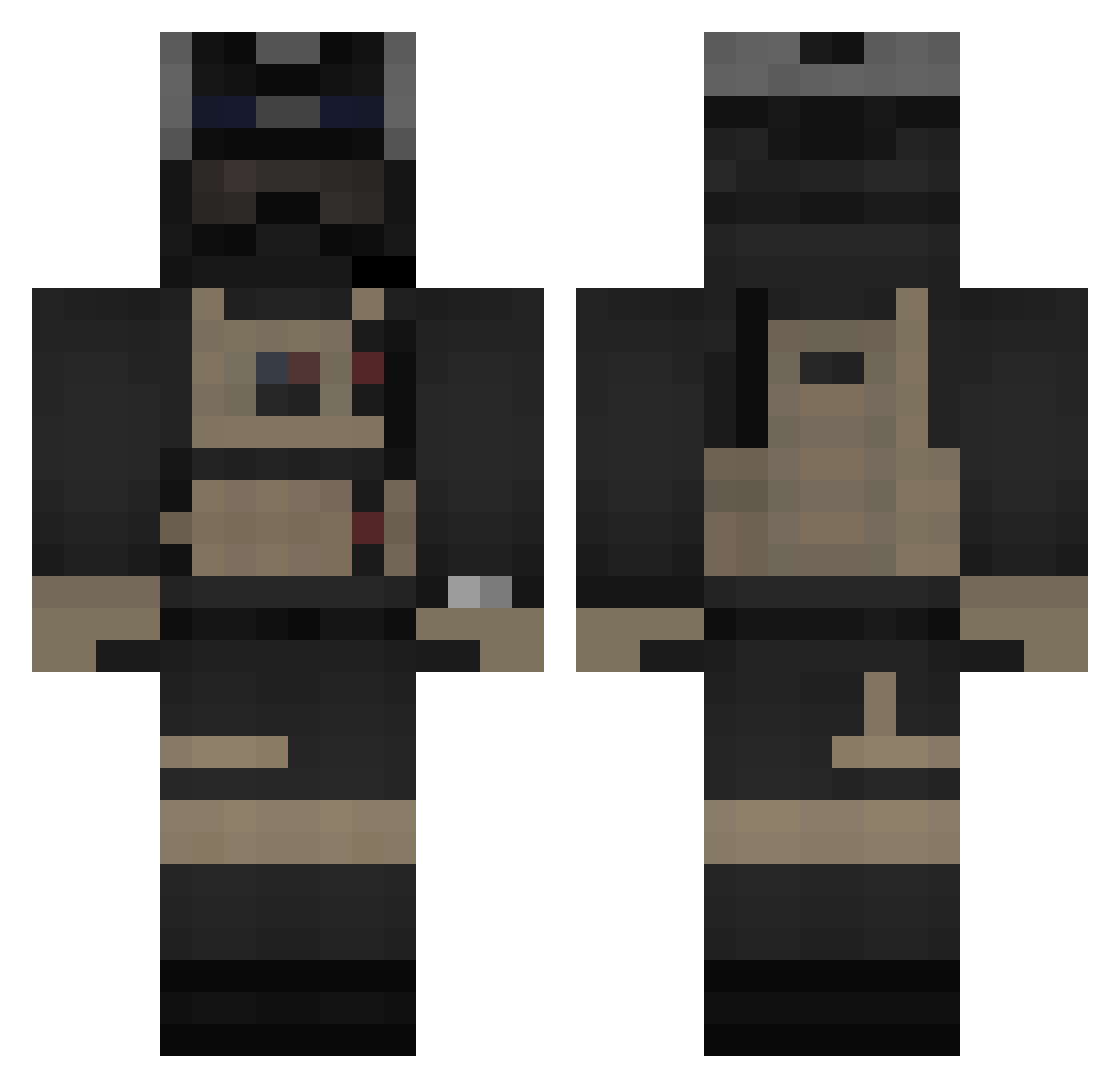 supbro23449 Minecraft skin, front and back view
